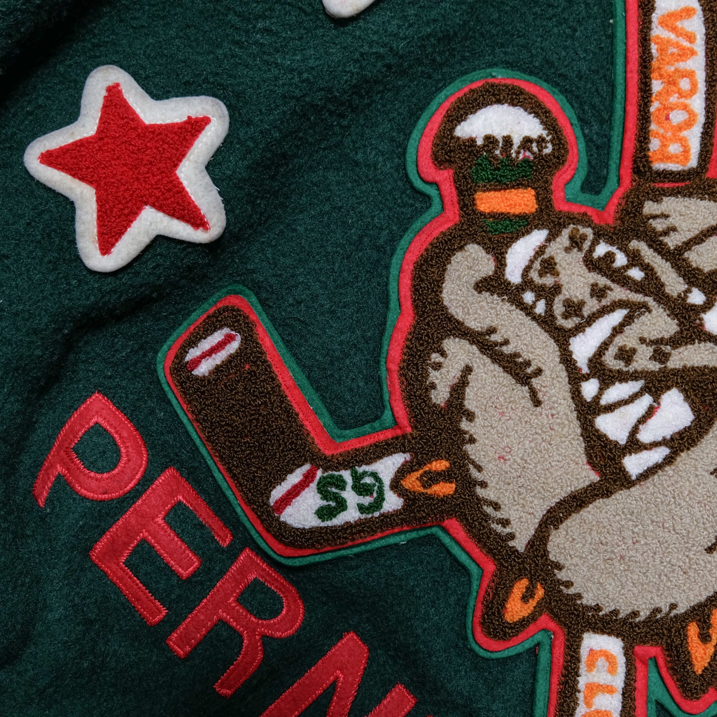 Vintage Varsity Americana Amekaji VARONAV Per Nuova Letterman Stadium Jumper Sutajan Embroidered Bomber Jacket