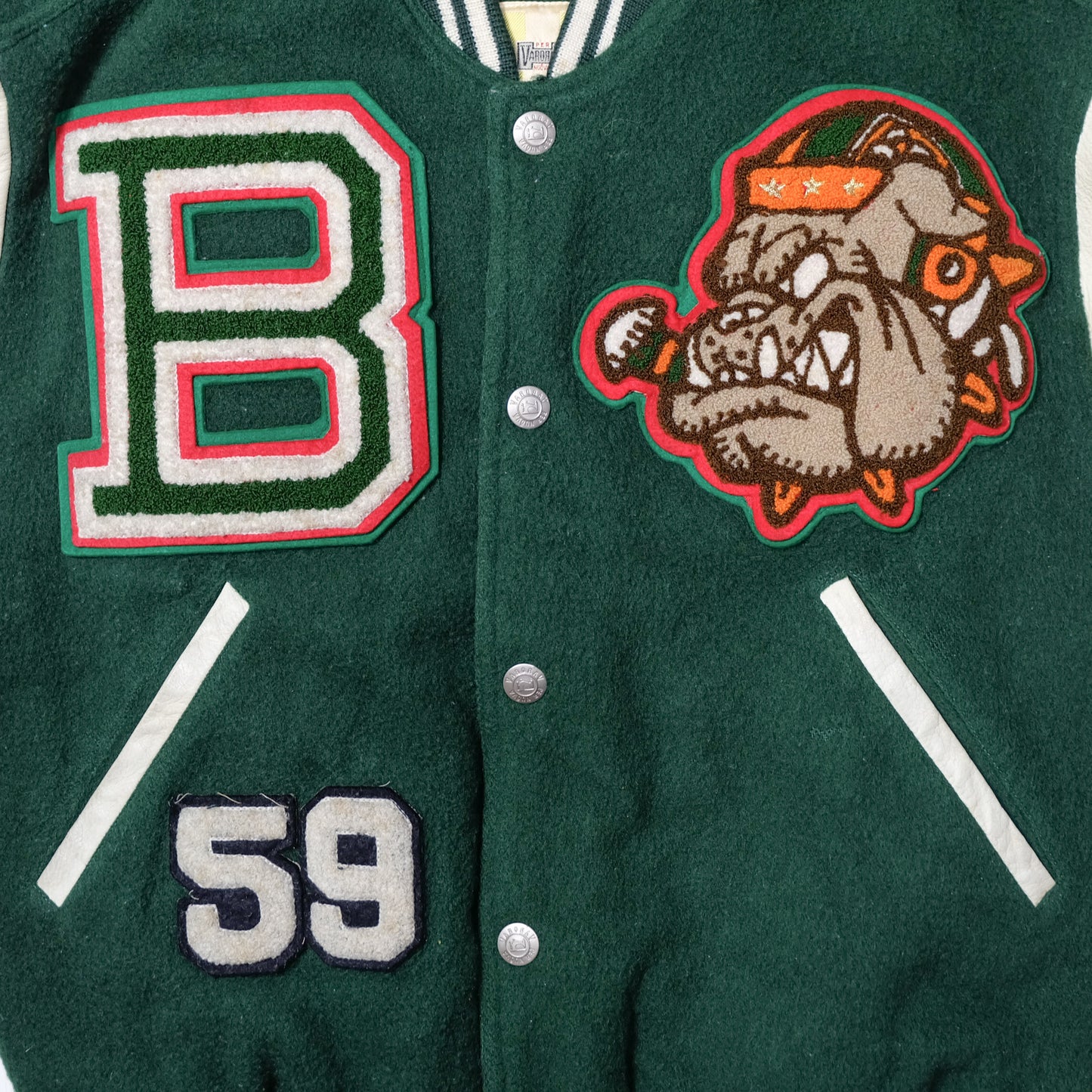 Vintage Varsity Americana Amekaji VARONAV Per Nuova Letterman Stadium Jumper Sutajan Embroidered Bomber Jacket