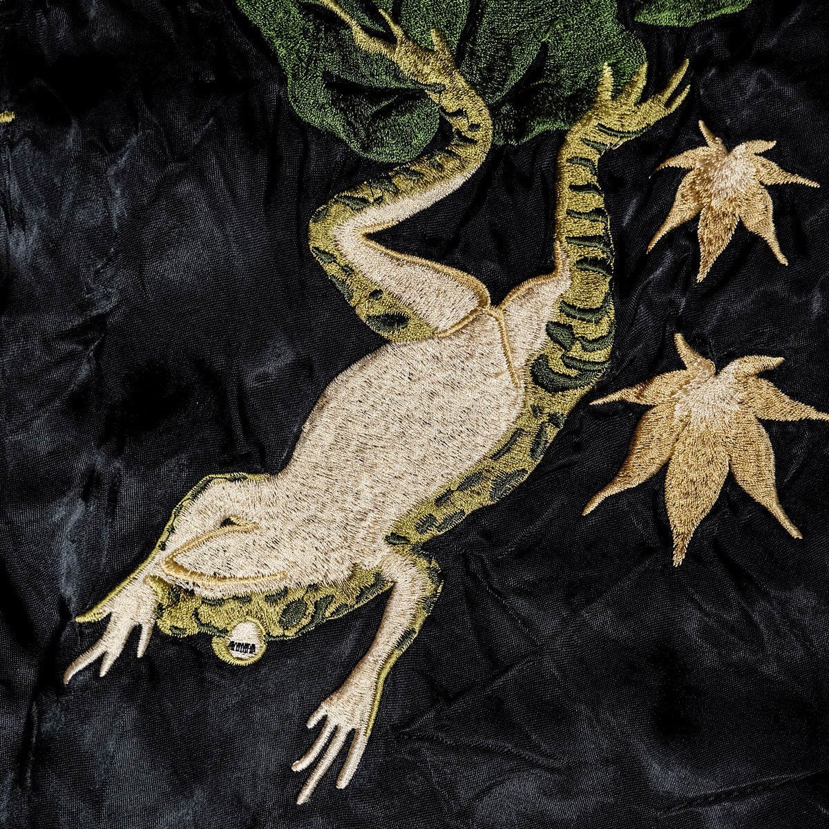 Rare San Maruichi Frog Sukajan Jacket L-XL Reversible Kaeru Moon Sakura Momiji Japanese Embroidered Souvenir Bomber