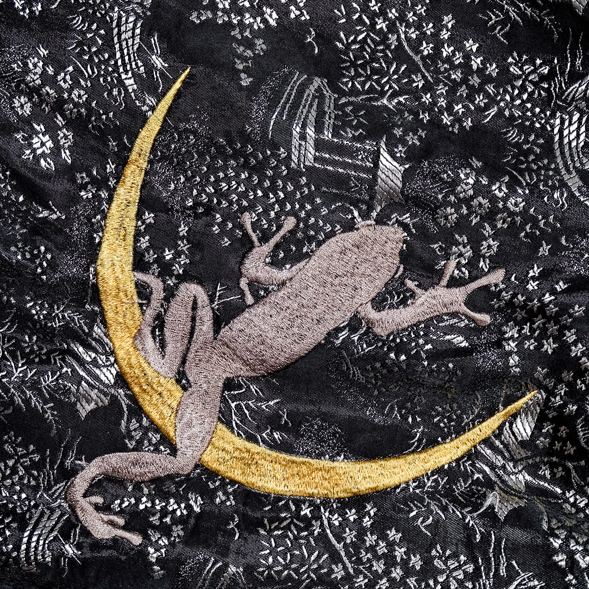 Rare San Maruichi Frog Sukajan Jacket L-XL Reversible Kaeru Moon Sakura Momiji Japanese Embroidered Souvenir Bomber