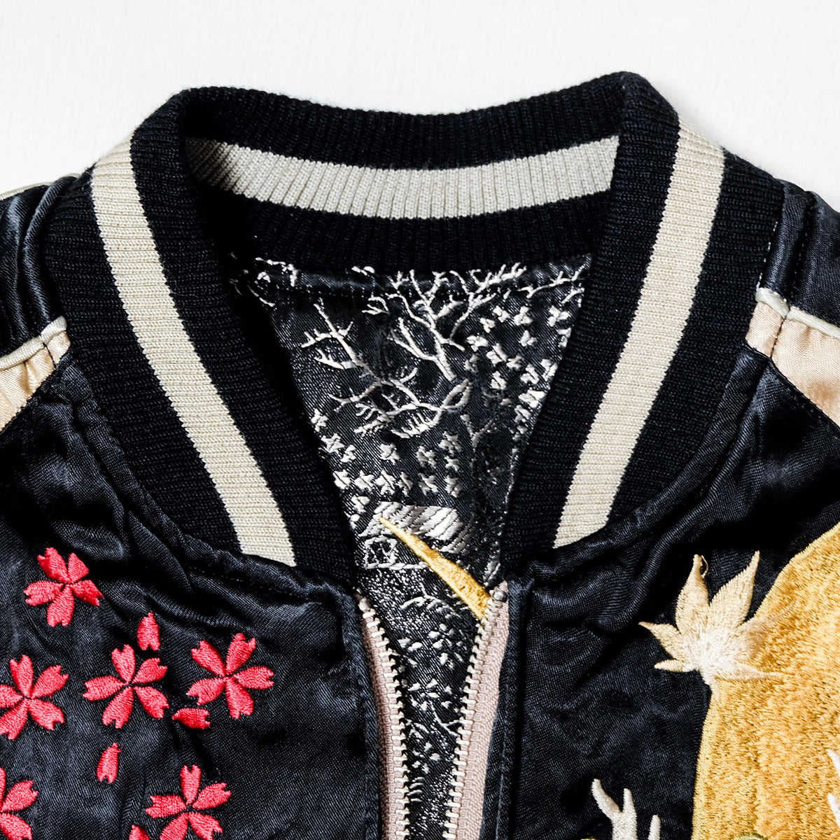 Rare San Maruichi Frog Sukajan Jacket L-XL Reversible Kaeru Moon Sakura Momiji Japanese Embroidered Souvenir Bomber