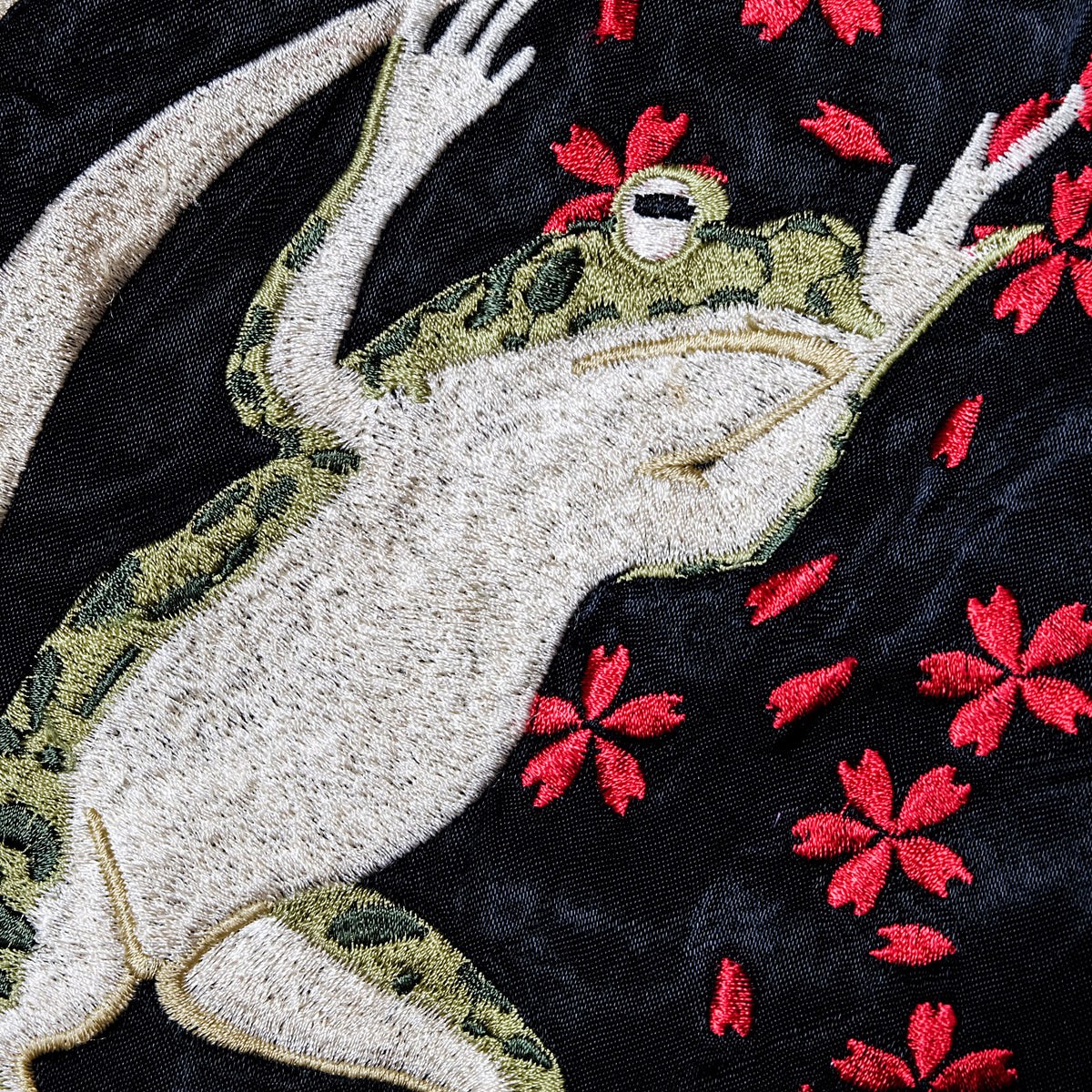 Rare San Maruichi Frog Sukajan Jacket L-XL Reversible Kaeru Moon Sakura Momiji Japanese Embroidered Souvenir Bomber