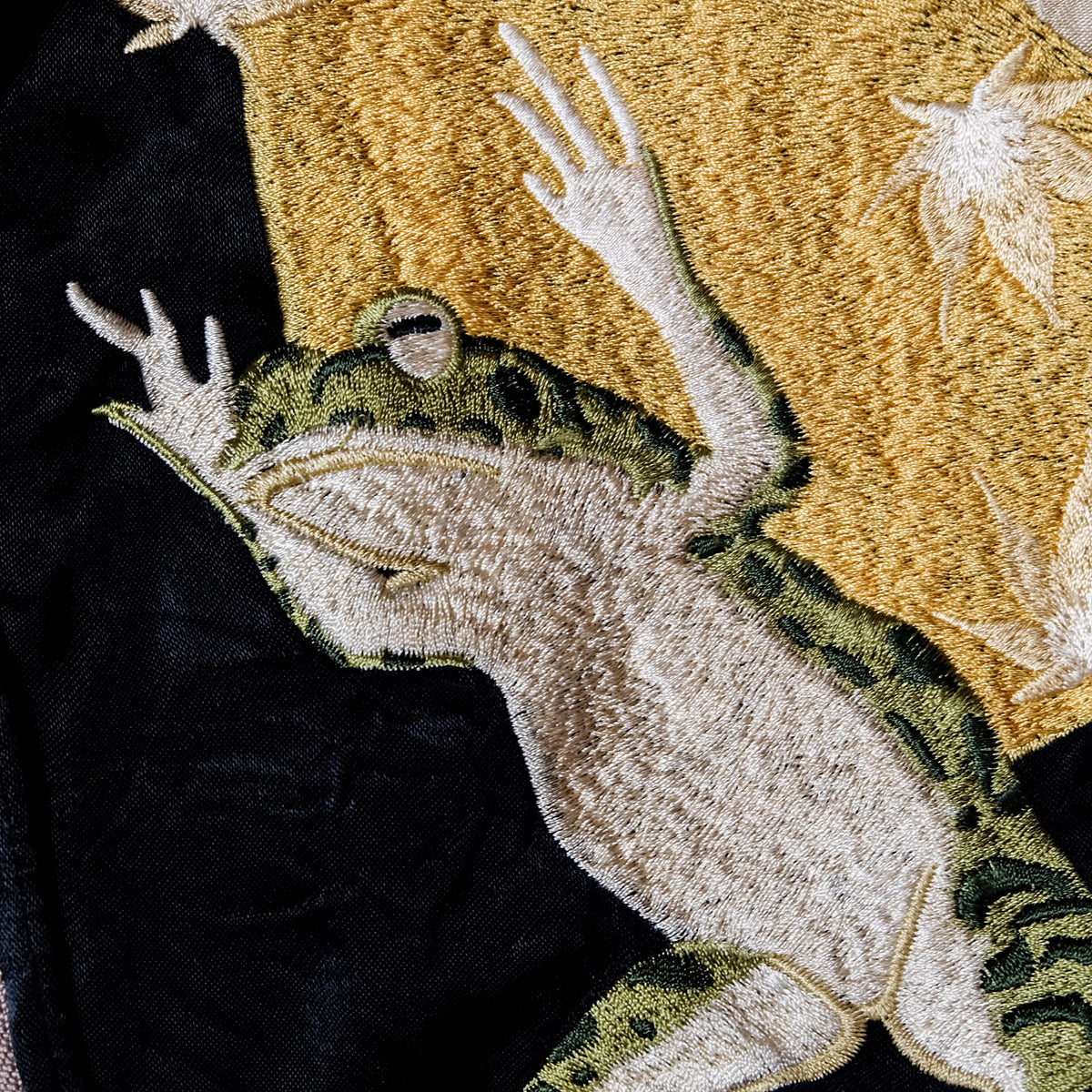 Rare San Maruichi Frog Sukajan Jacket L-XL Reversible Kaeru Moon Sakura Momiji Japanese Embroidered Souvenir Bomber