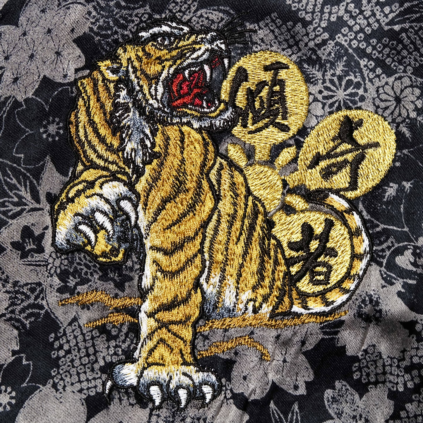 DOPE MAXIMALIST Miyabi Musubi Sukajan Jacket Zenbu Samurai Musha Warrior & Sakura Cherry Blossoms Tattoo Embroidery | Souvenir Jacket Japan