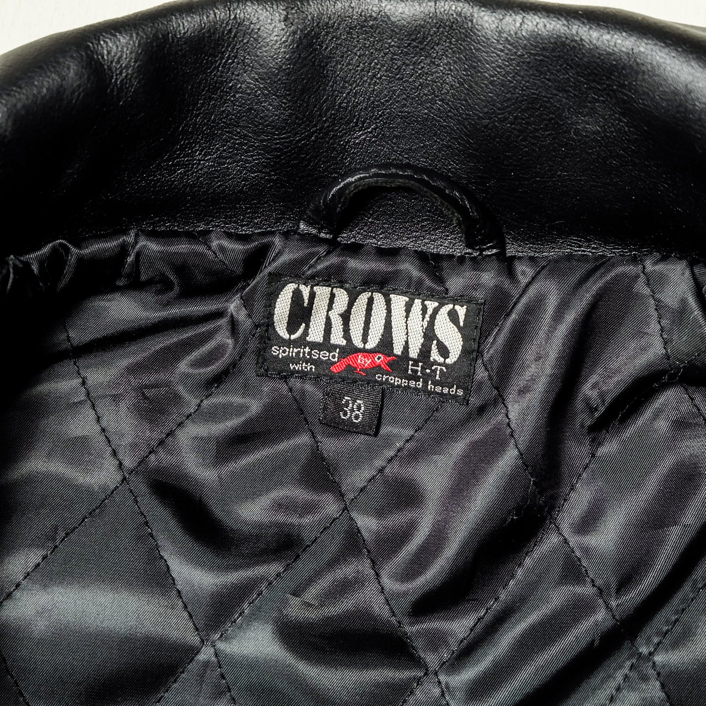 Rare CROWS × WORST T.F.O.A Yanagi Shinji Leather Jacket Size 38 Skull Crossbones Cropped Heads Biker Rider