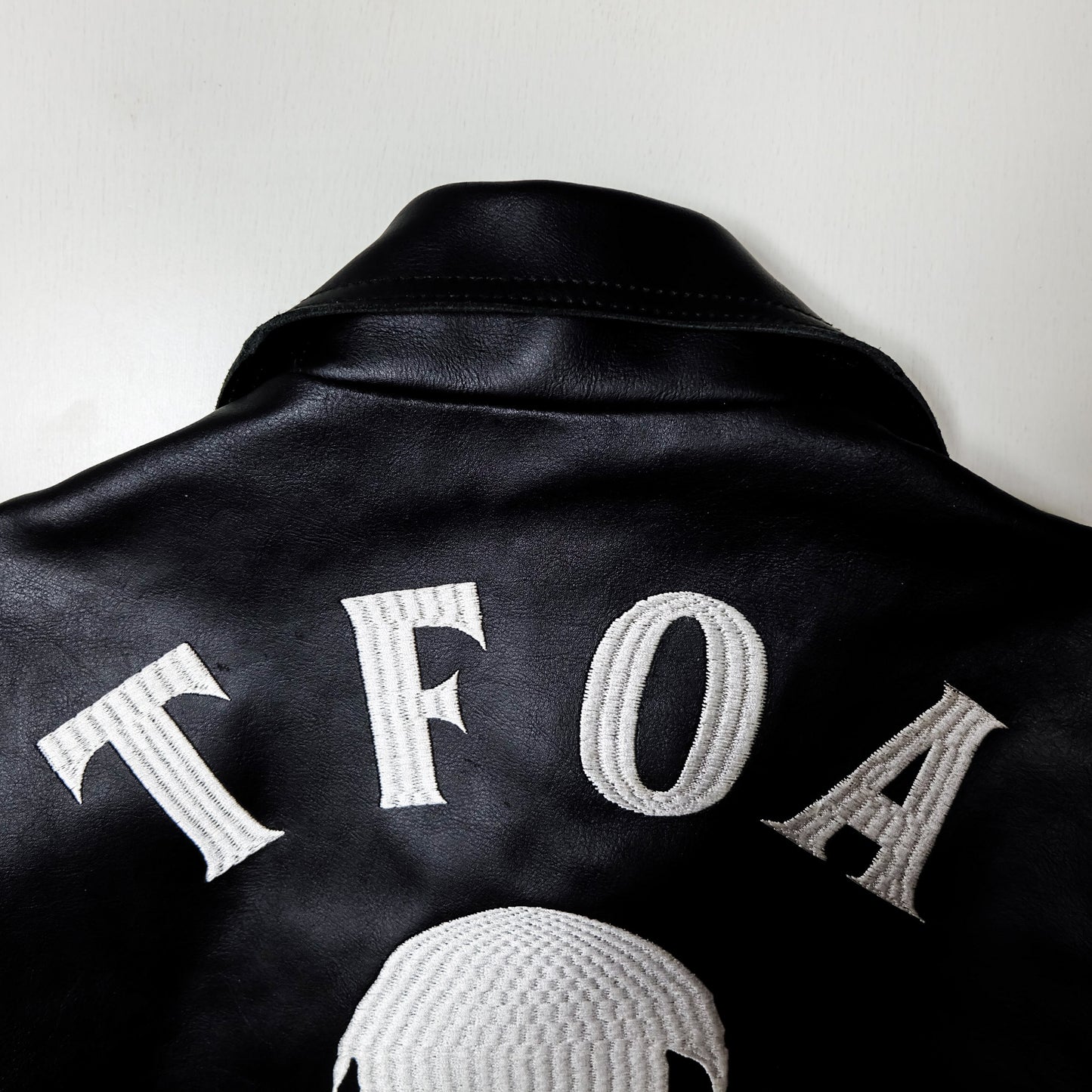 Rare CROWS × WORST T.F.O.A Yanagi Shinji Leather Jacket Size 38 Skull Crossbones Cropped Heads Biker Rider