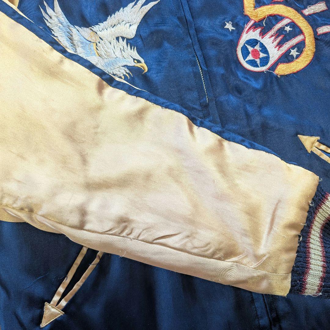 Vintage Tailor Toyo TT11382 Texas Kate Reversible Sukajan Jacket 8148th AC&W Squadron Pin-Up Dragon Japan Size S