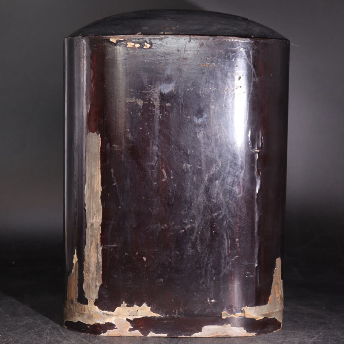 Antique EDO Japanese Zushi Shrine Cabinet w/ Gilt Triad & Carved Relief Pantheon — 36cm Wood Carving, Temple Art Display