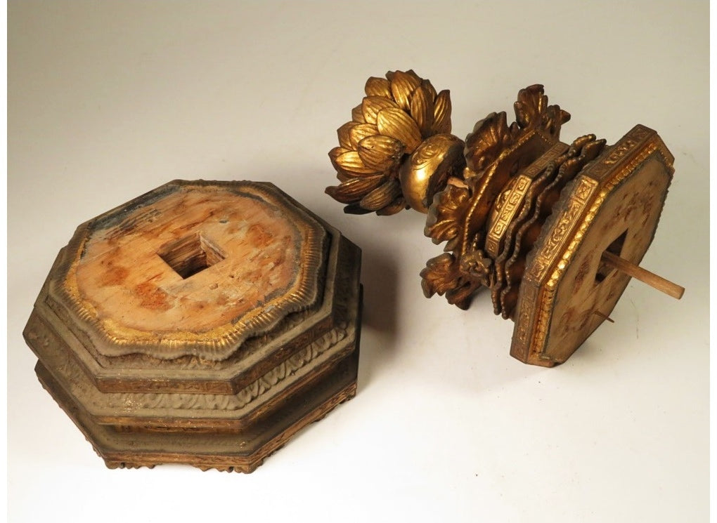 Amida Nyorai Triad — Edo–Meiji Wooden Buddhist Sculpture Set, Temple-Scale Devotional Installation (68 cm)