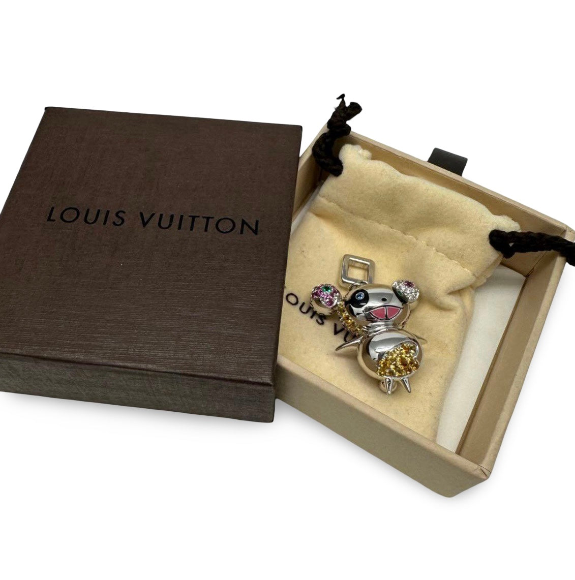 Louis Vuitton × Takashi Murakami Panda Necklace Top – K18WG White Gold – World Limited Edition
