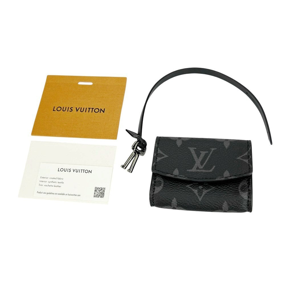 Louis Vuitton Coffret Accessoires M44127, Monogram Eclipse Hardsided Watch & Jewelry Trunk, Blue Interior
