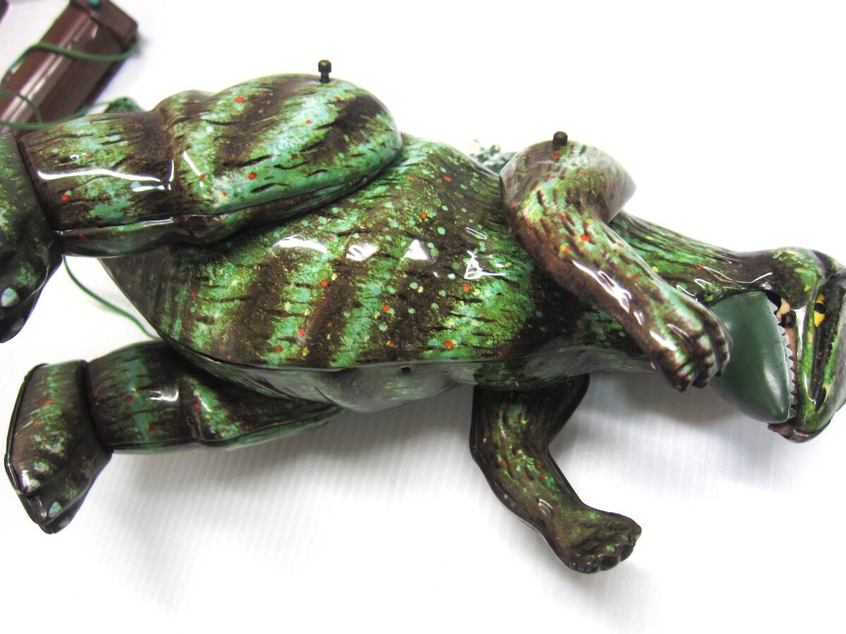 Vintage Bullmark Godzilla Tinplate Remote Control Walking Toy · Original Box · Smoke & Light Action · 1970s Japan