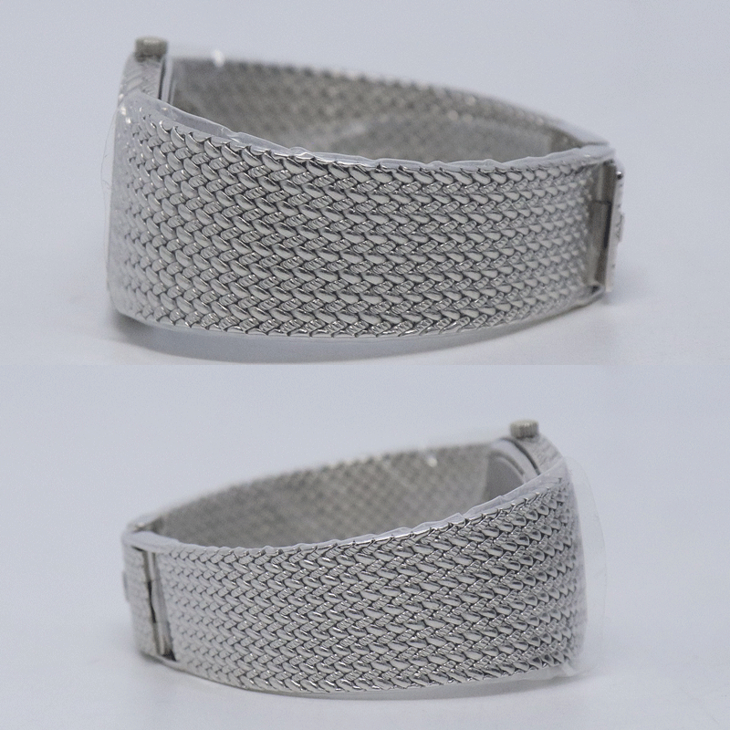 Audemars Piguet Cobra 18K White Gold · Black 12-Diamond Dial · 76.7g · Integrated Bracelet Vintage Watch