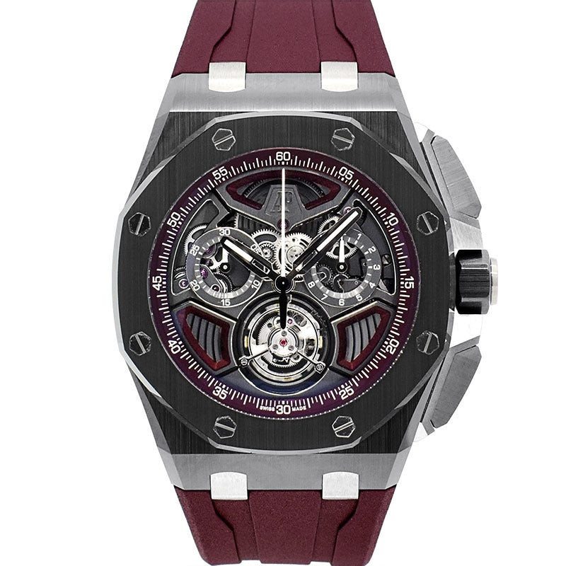 Audemars Piguet Royal Oak Offshore Flying Tourbillon Chronograph Ref. 26622CE.OO.D002CA.03 · 43mm Black Ceramic · Cal. 2967 · Burgundy Special Edition