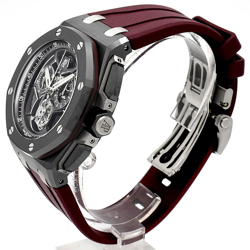 Audemars Piguet Royal Oak Offshore Flying Tourbillon Chronograph Ref. 26622CE.OO.D002CA.03 · 43mm Black Ceramic · Cal. 2967 · Burgundy Special Edition