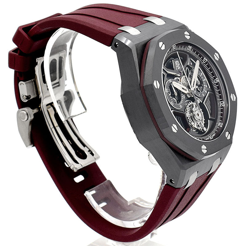 Audemars Piguet Royal Oak Offshore Flying Tourbillon Chronograph Ref. 26622CE.OO.D002CA.03 · 43mm Black Ceramic · Cal. 2967 · Burgundy Special Edition