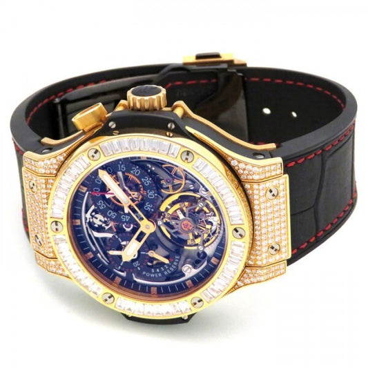 Hublot Big Bang Tourbillon Ref. 308.PX.130.RX.094 18K Pink Gold · Baguette Diamond Bezel · Skeleton Manual Wind