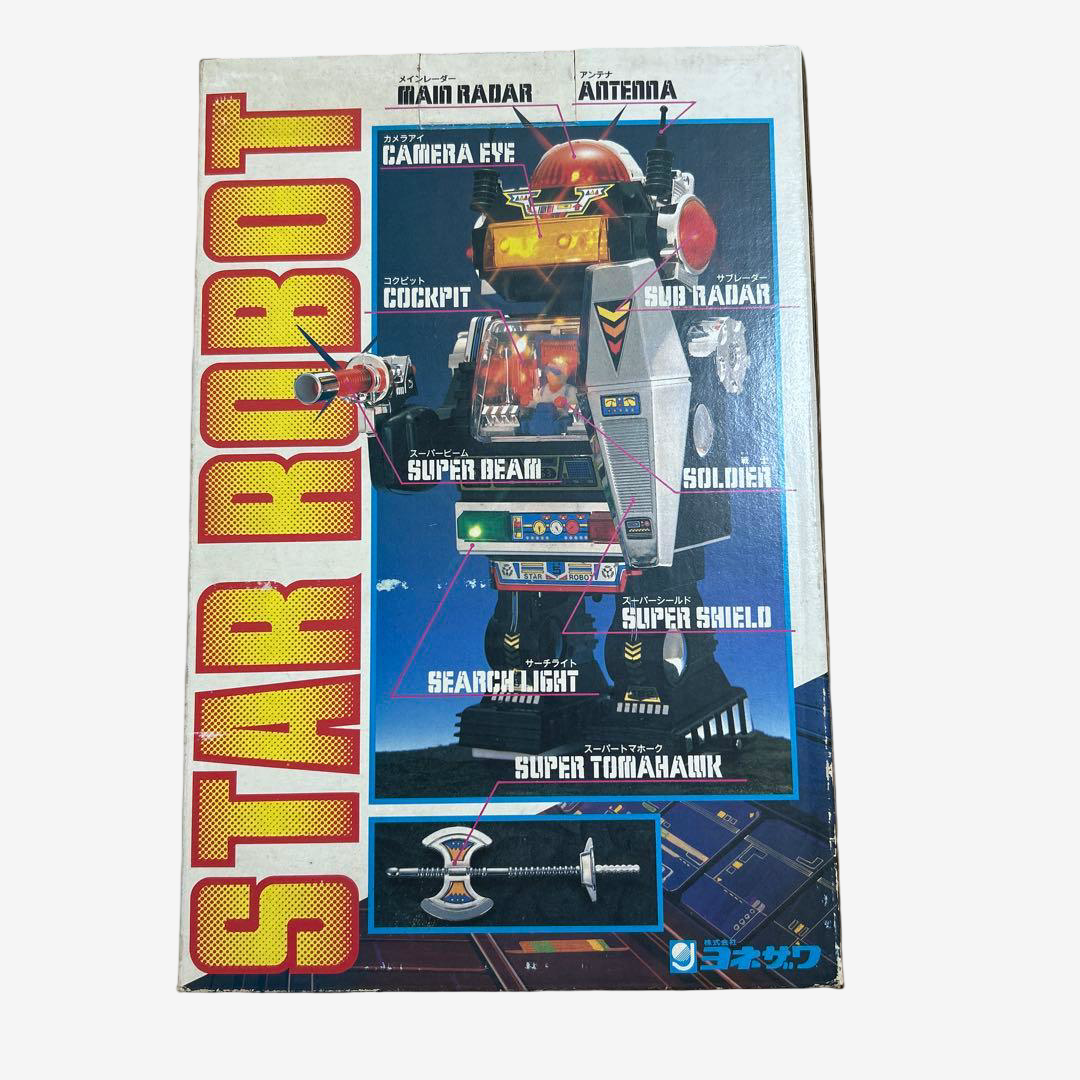 Yonezawa Star Robot · Complete Working Battery-Operated Robot with Original Box & Weapons · Japan / Taiwan Production, Late 1980s–1990 Issue