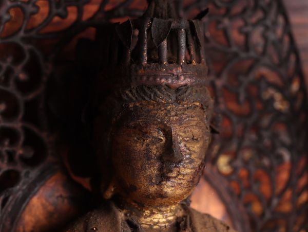 Edo-Period Multi-Figure Buddhist Zushi Shrine (Carved Wood) — Portable Devotional Altar Assembly